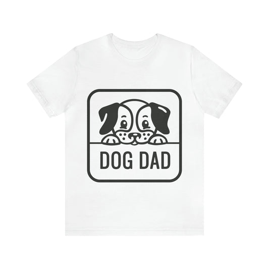 Dog Dad Unisex Jersey Short Sleeve Tee Black Print