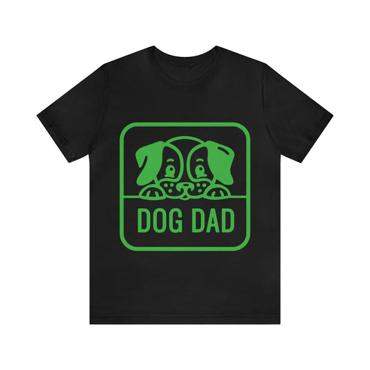 Dog Dad Unisex Jersey Short Sleeve Tee Green Print
